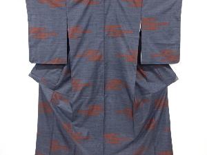 リサイクル　未使用品　ヱ霞模様織り出し本場泥大島紬着物(5マルキ)